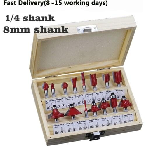 Woodworking Milling Cutters 1/4''/8mmShank Carbide Router Bit For Wood Cutter Engraving Cutting Tools