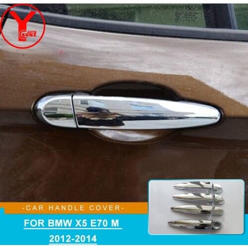 ABS Chrome Car Door Handle Molding Overlay Exterior Door Handle Cover Door Handle Bowl Trim For Bmw X5 E70 M 2012-2014 YCSUNZ