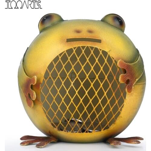 Tooarts Piggy Bank Frog shaped Coin Bank Animal Piggy Bank Iron Piggy Bank Bedroom Decor Children’s Gift