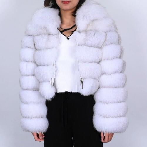 Fashionable natural fox fur coat 2020, womens new real fox fur