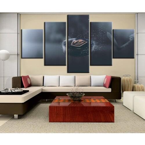 Modular 5 Piece Canvas Art Ice Hockey Sport Soldiers Logo Paintings on Canvas Wall Art for Home Decorations Wall Decor Framework