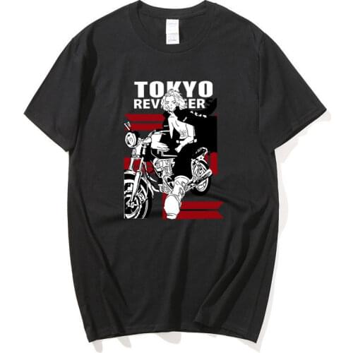 2021 spring Summer Japan Anime Tokyo Revengers Print T-shirt Harajuku Mens t shirt Short Sleeve Streetwear Plus size Tshirt
