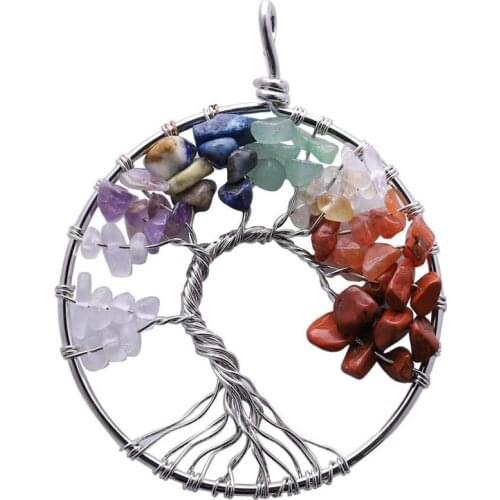 Natural quartz follk crafts life fortune money tree crystals healing stones for pendant