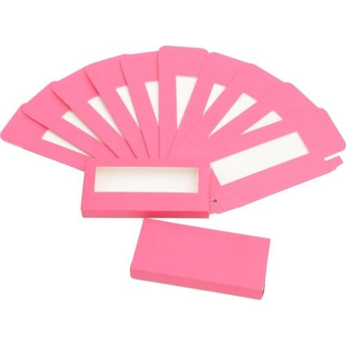 Mink eyelashes Makeup Case Paper Boxes Custom Logo Rectangle Window Wholesale Vendor Eyelashes Packaging Hot Sale For Supplies