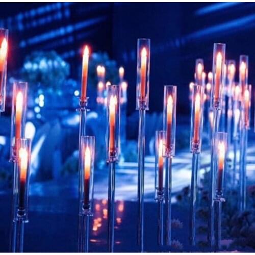 Wholesale Elegent Wedding Crystal Clear Candelabra for Wedding Table Decoration Centerpiece Use Weddings