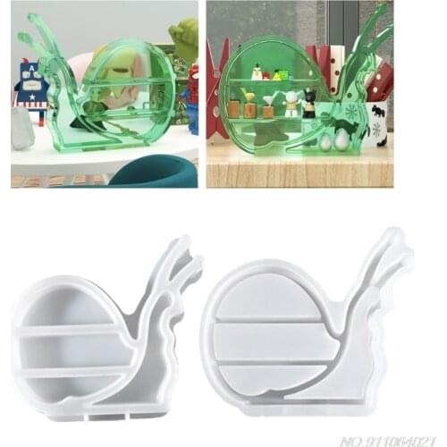 DIY Snail Box Epoxy Resin Mold Jewelry Storage Shelf Organizer Rack Trinket Holder Display Stand Casting Silicone Mould Dropship