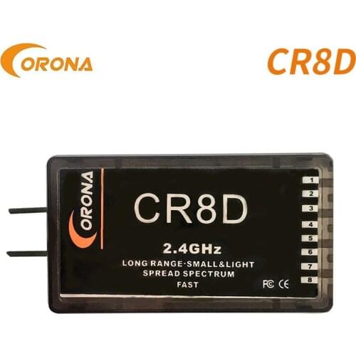 1PC/2PC Corona CR8D 2.4Ghz V2 series DSSS Receiver compatible with CT8F/CT8J /CT8Z/CT3F/CT14F(DSSS) 8CH receptor for RC drones