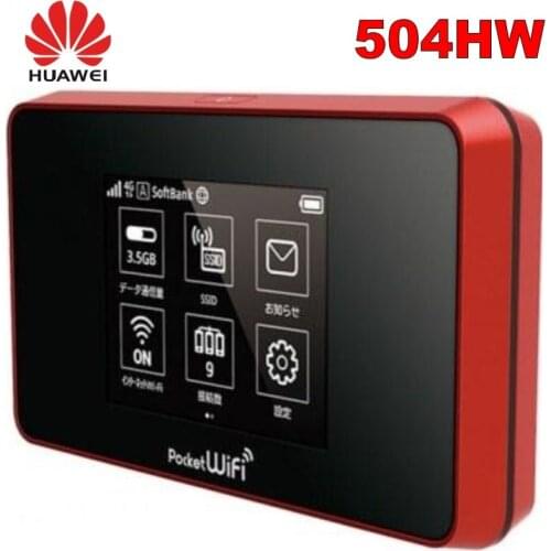 Unlocked huawei 4g wifi router portable 4g Pocket WiFi 504HW 4g mifi router with sim card wifi mobile 4G LTE Cat6 Mobile Hotspot