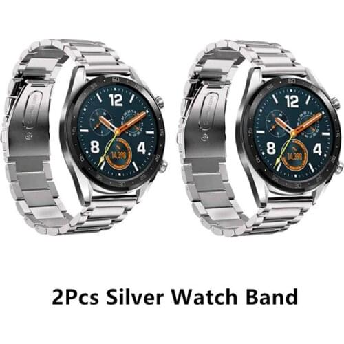 Used for Huawei GT2/Gt 2E Watch 22mm Metal Strap, Samsung Galaxy Watch 3 Replacement Stainless Steel Bracelet Watch Accessory