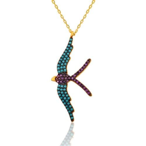 Tevuli 925 Sterling Silver Flying Bird Women 'S Necklace