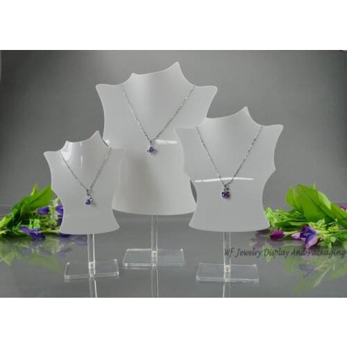 High Quality Acrylic Necklace Display Mannequin Necklace Showing Rack Jewelry Display Mold Bust Portrait Necklace Holder