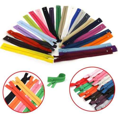 10pcs 3# 22Colors 23cm~51cm Closed End Nylon Coil Invisible Zippers Tailor Sewing Craft Garment Handcraft Accessories Supplies