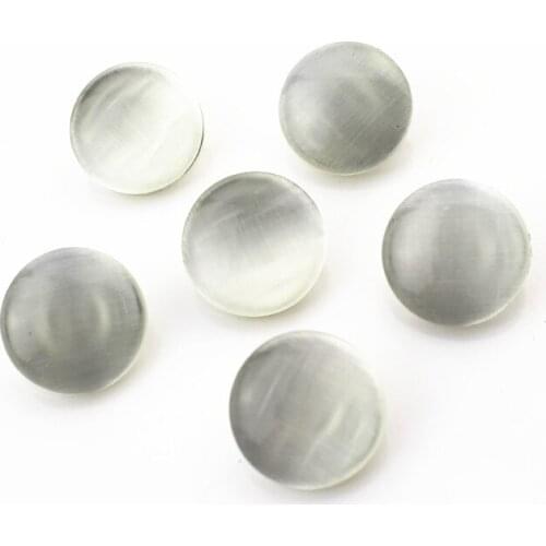 20pcs/lot New 18mm white cat eye stone snap buttons for women bracelet Ginger Snaps Jewelry