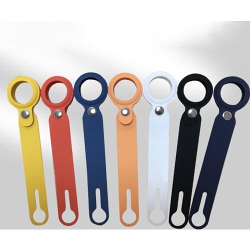 2021 Silicone Case For Airtag loop Liquid Protective Sleeve Apple Locator Tracker Anti-lost Device Keychain Protective Sleeve
