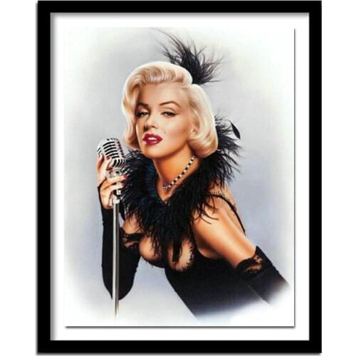 3d Diy Diamond Painting Cross Stitch Diamond full Diamond Embroidery Fashion Sexy Queen Marilyn Monroe wall Painting arts