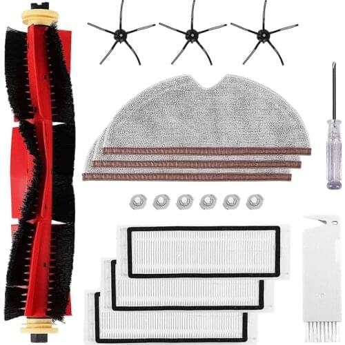 Vacuum Cleaner Accessories Filters Brushs Mop Cloths Kits,Replacement Parts for Xiaomi Roborock S50 S55 S6 Robot
