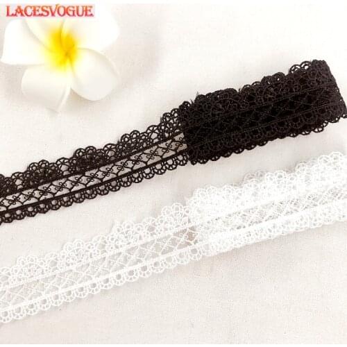 14yards 2.8cm Embroidery lace ribbon Necklace material DIY patchwork Dress edge Garment needlework sewing accessories 800