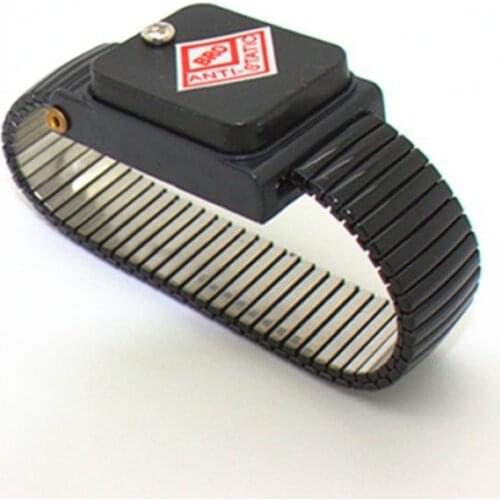 Black Metal Anti Static Wrist Band Strap Wireless Adjustable ESD Wristband Discharge Electronic Work Cordless Bracelet Supplies