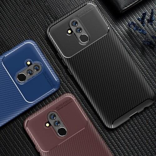 Bumper For Huawei Mate 20 Lite Case Luxury Carbon Fiber Soft TPU Slim Silicone Case for Huawei Mate 20 Lite cover For Maimang 7