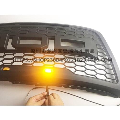Suit For 2012-2014 Explorer Cellular with Led Light Racing Grille, Black Medium Net