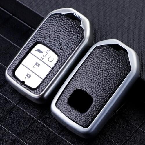 TPU Leather Car Key Case Cover For Honda Civic 10th Gen Accord Hrv Crv 3 Forza City Fit Odyssey Pilot 2020 Key Shell Accessories