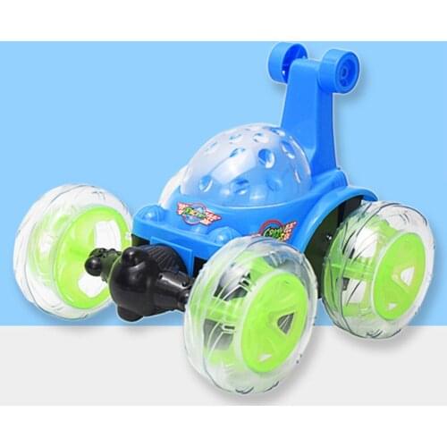 Children Electric Cool Car Kid RC Off-Road Dancing Vehicle Gift for Kids Stunt Crawler Car with LED Drift Toy