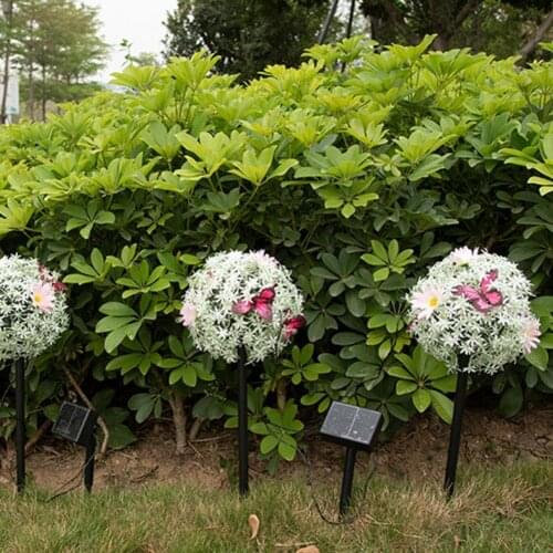 Simulation Light Dandelion Flower Solar Outdoor Lawn Stake Lamp Garden Lawn Street Christmas Decoration Lamp