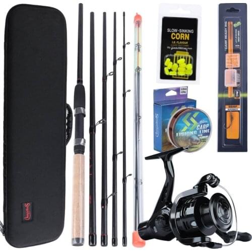 Sougayilang 3.0m Carp Fishing Combo L M H Power Feeder Rod and Carp Reel with With Carp Line Lure Hook Accessories Carrier Bag