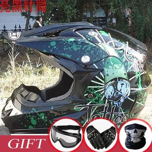 Classic Motocross Helmets ATV MTB Motorcycle Helmet Motobike Downhill Helmet Fuera De La Carretera Casco+ Goggles+Mask
