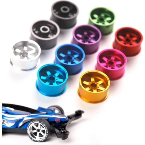 4 Pieces Aluminum Alloy Wheel Hub Middle Diameter 20.3mm Hollow Lightweight Wheels 94993 Accessories for Tamiya Mini 4WD Car