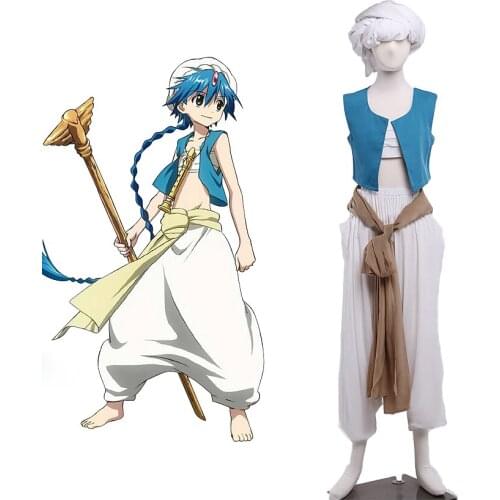Magi: The Labyrinth of Magic Aladdin Cosplay Costume Custom Made