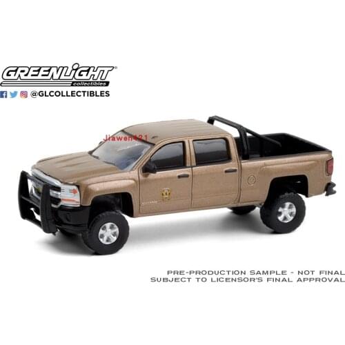Green Light 1:64 2017 Chevrolet Silverado 1500 boutique alloy car toys for children kids toys Model original box