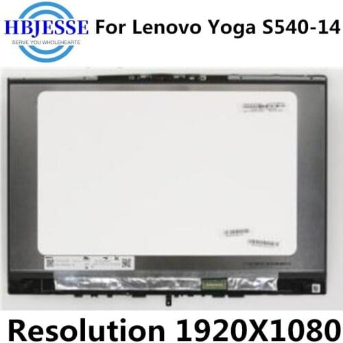 Original IPS 14'' Laptop lcd led screen assembly with frame FHD 1920X1080 for Lenovo Yoga S540-14IWL S540-14 5D10S39582