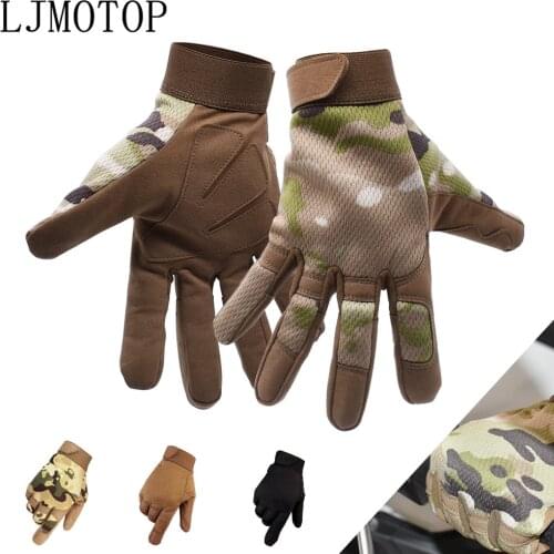 Newest For Honda CRF230F XR 230 250 400 125 CRM250R CRF250 L M Motorcycle Gloves Unisex Full Finger Fiber Leather Outdoor Gloves