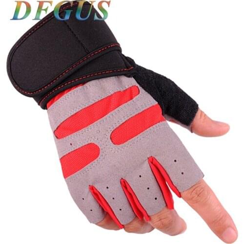New Women Men Gym Gloves Body Building Sport Fitness Gloves Exercise Training Anti Slip Weight Lifting Gloves