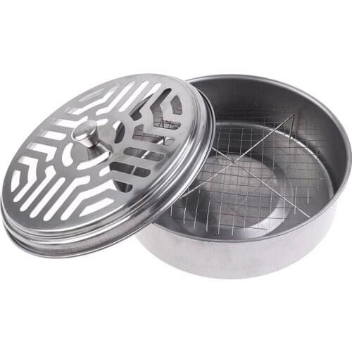 Mosquito Coil Holder Coil Incense Burner with Mesh Stand Camping Garden