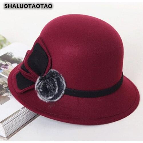 Женские фетровые шляпы SHALUOTAOTAO China At AliExpress