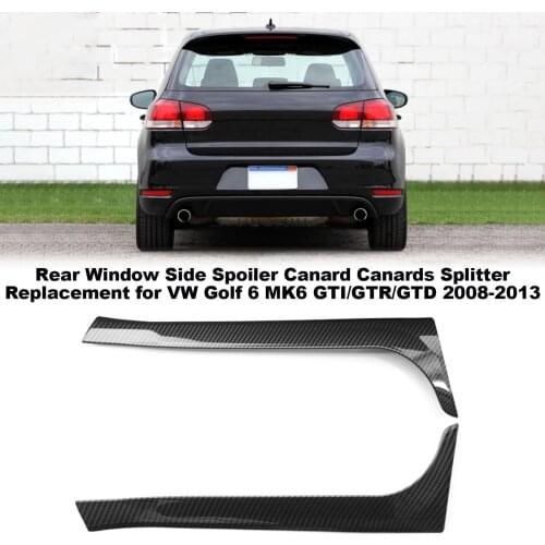 Rear Window Side Spoiler Canard Canards Splitter Replacement for VW Golf 6 MK6 G-TI/GTR/GTD 2008-2013