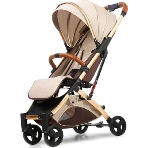 Stroller can sit reclining lightweight two-way high landscape folding shock-absorbing newborn baby stroller
