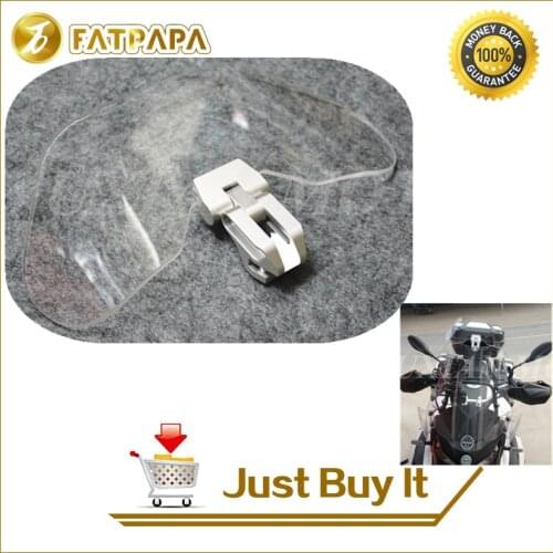 Universal Adjustable Screen Windscreen Dark Smoke Tinted Windshield Spoiler Air Deflector Fit For Harley BMW Kawasaki Suzuki KTM