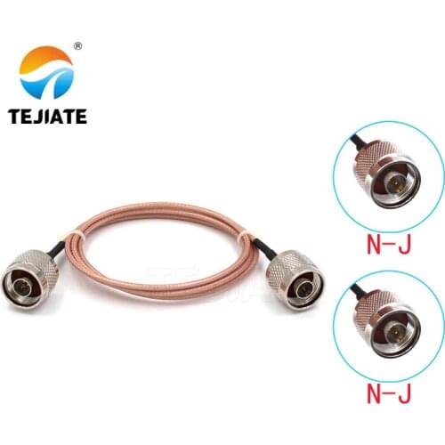 1PCS TEJIATE Adapter Cable N To N Type N-J Convert N-J 8-90CM 1M 1.5M 2M Length Connector RG316 Wire