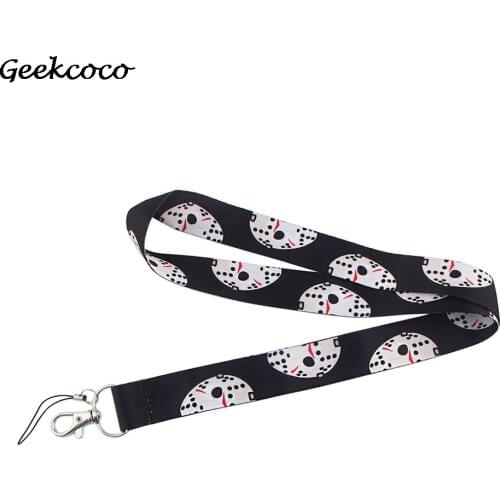 10pcs/lot J2033 Cartoon Horror Movie Keychain Phone Lanyard Fashion Strap Neck Lanyards ID Card Holder Keys Kids Gift