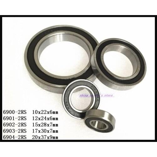 15-35pcs/Lot 6900-2RS , 6901-2RS , 6902-2RS , 6903-2RS , 6904-2RS The Rubber Sealing Cover Deep Groove Ball Bearing Brand New