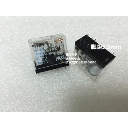 2pcs/lot New and original Relays HHC69A JQX-14FC 12VDC 2Z 8PIN 2 On 2 Closed