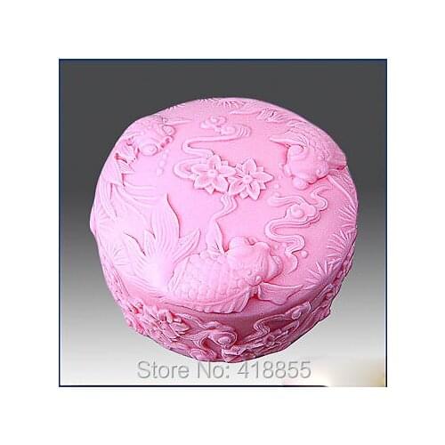2D Silicone Soap Mold Fishes and Good Wishes Detail of High Relief Handmade Soap Molds Soaps Making Mould Aroma Stone Moulds 001