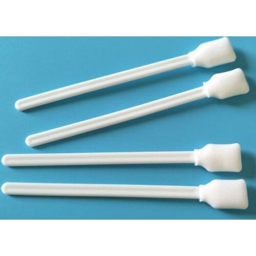 50Pcs/Pack White Foam Tip Cleaning Swab with Large Rectangular Head Sponge Stick 11UF