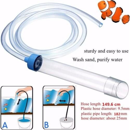 Fish Tank Air Pump Accessories Fish Aquarium Gravel Cleaner Syphon Vacuum Water Changer Pump Siphon Hose