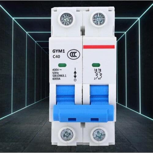 2P AC 400V MCB Circuit Protection Breaker GYM1-DZ47S IP20 Air Switch Breaker with Overload and Short Circuit Protection
