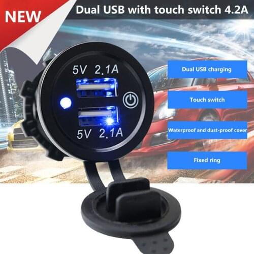 Car Charger Dual USB QC 3.0 Adapter Cigarette Lighter LED Voltmeter For All Types Mobile Phone Charger Smart Dual USB Charging