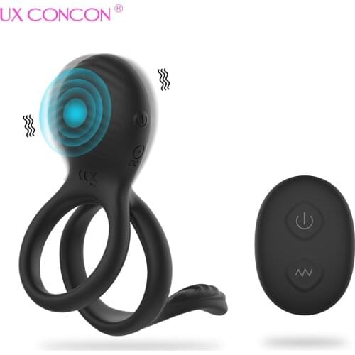 Wireless Penis Vibrating Ring Cockring Vibrator Couple Cock Rings Retardant Ejaculation Delay Remote Control Sex Toys for Men